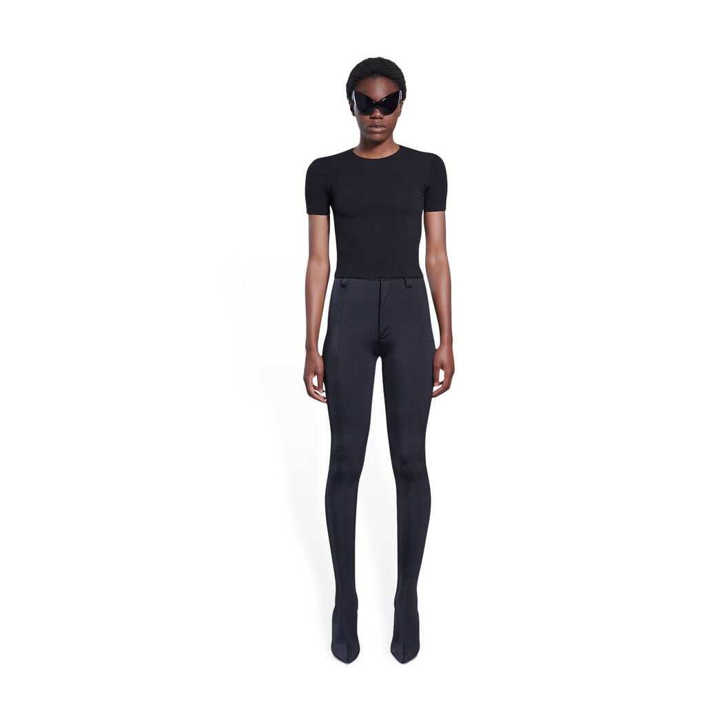 Women's Balenciaga Cropped T-shirt Underwear Black | 5732UDVIH