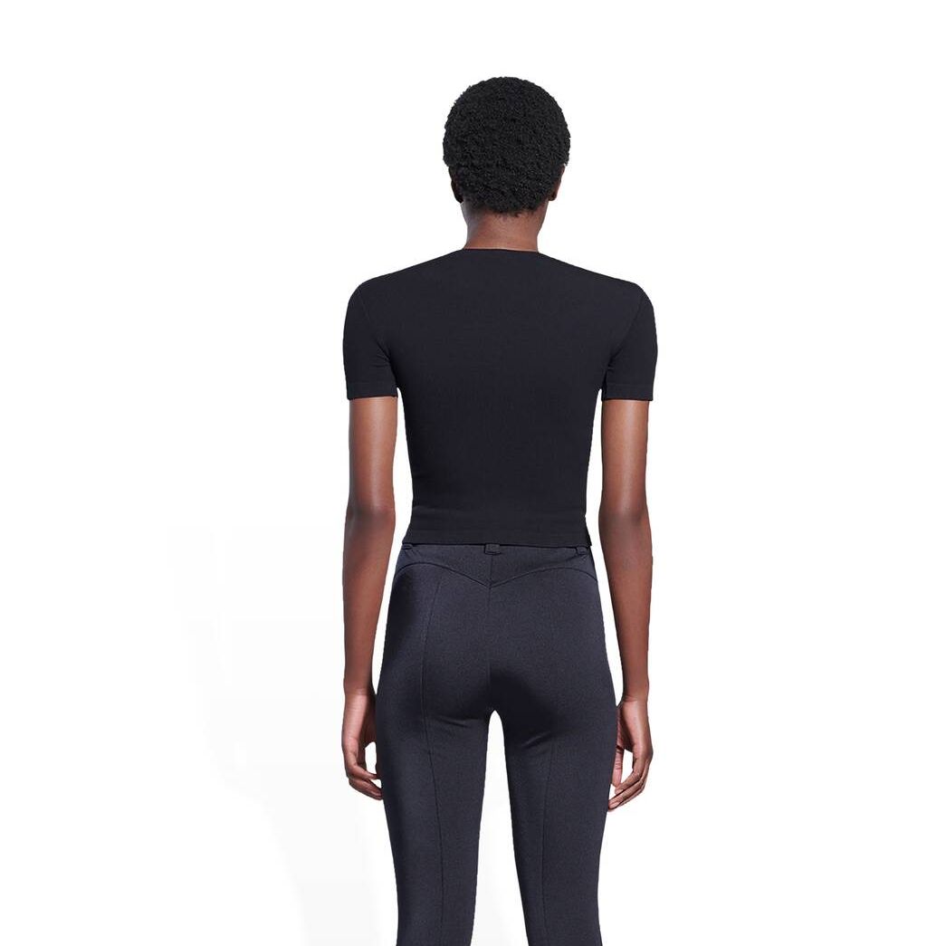 Women's Balenciaga Cropped T-shirt Underwear Black | 5732UDVIH