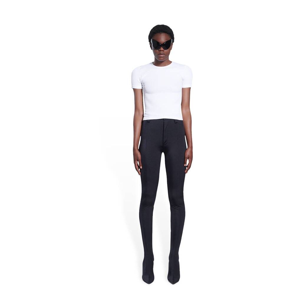 Women's Balenciaga Cropped T-shirt Underwear White | 7913VWSHT