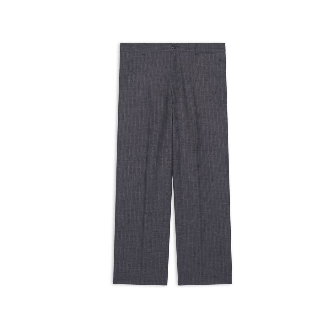 Women's Balenciaga Cropped Tailored Pants Grey | 3681MURFA