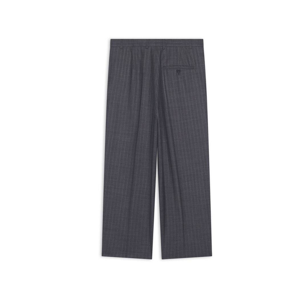 Women's Balenciaga Cropped Tailored Pants Grey | 3681MURFA