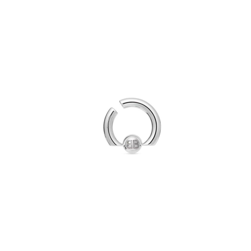 Women\'s Balenciaga Cut Ear Cuff Jewelry Silver | 0643WEPIB