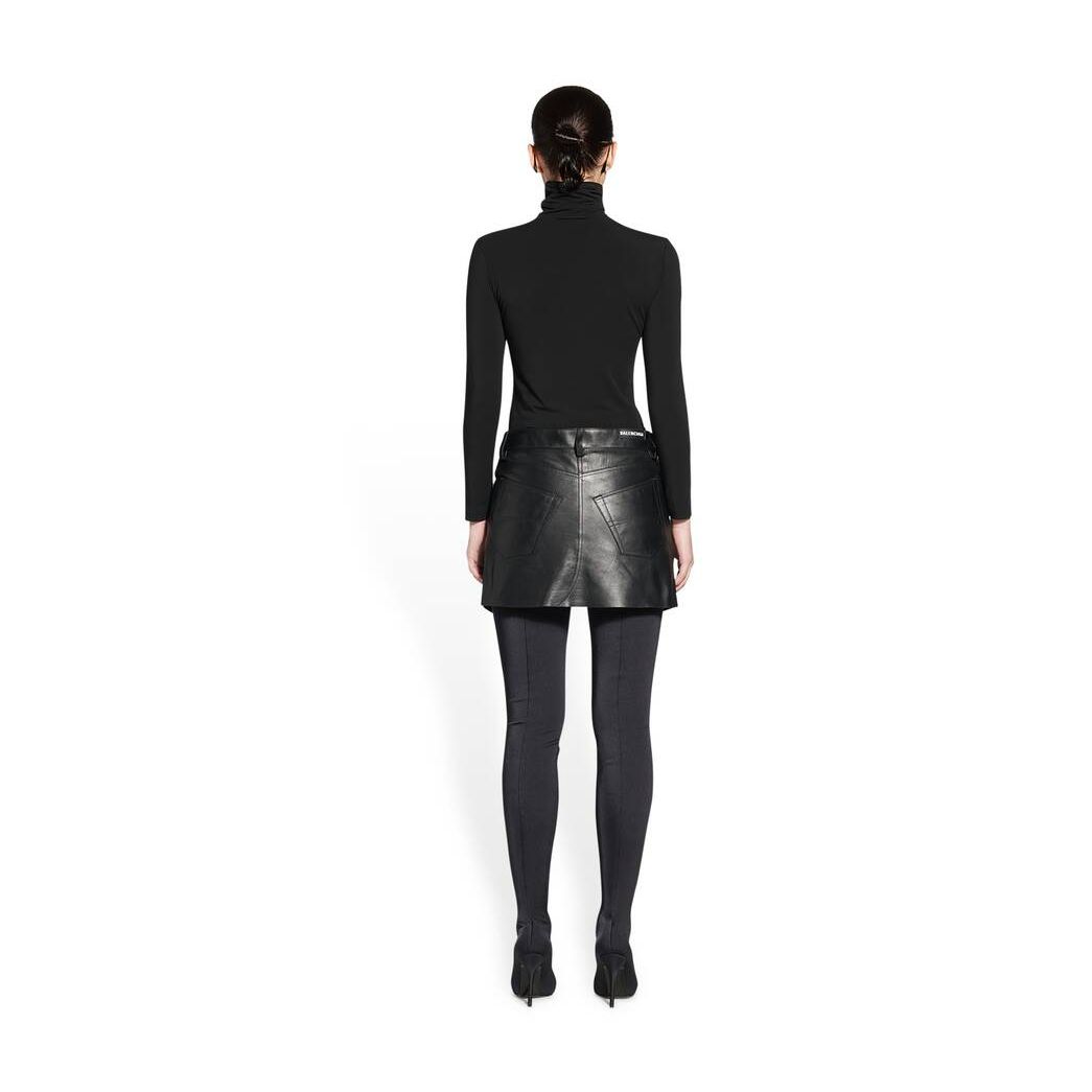 Women's Balenciaga Cut-up Mini Skirts Black | 0568ZXTQH