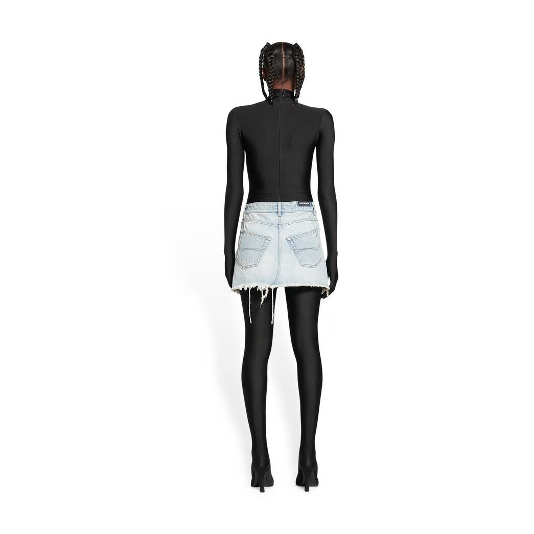 Women's Balenciaga Cut-up Mini Skirts Light Blue | 0791KOWLG