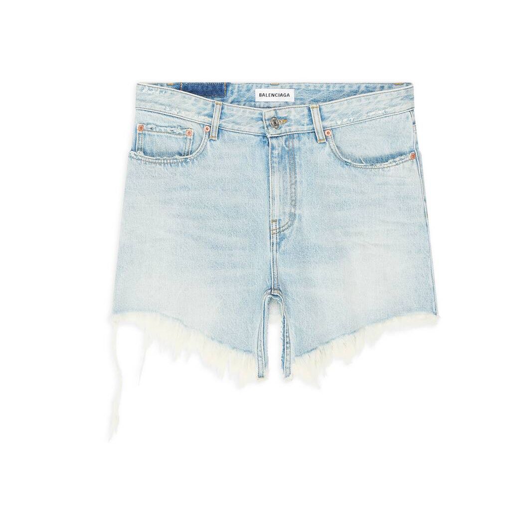 Women's Balenciaga Cut-up Mini Skirts Light Blue | 0791KOWLG