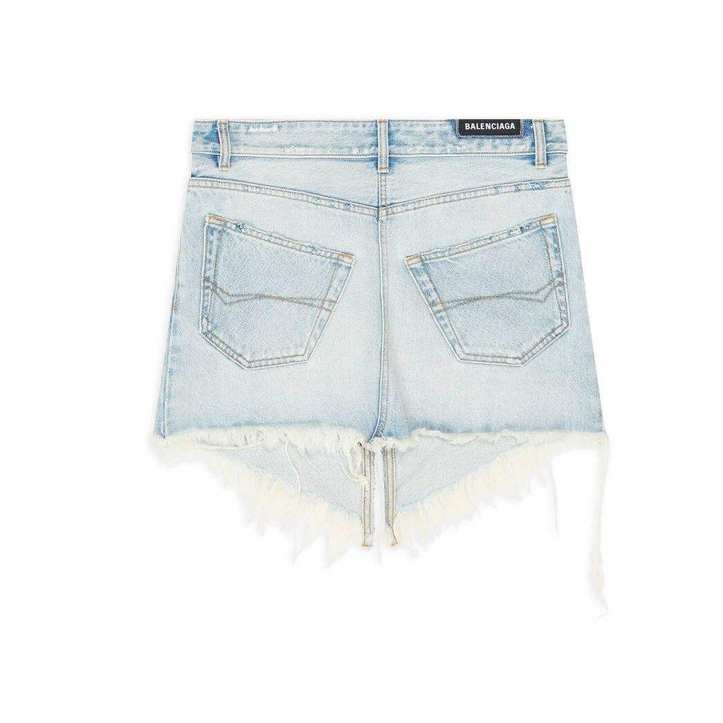 Women's Balenciaga Cut-up Mini Skirts Light Blue | 0791KOWLG