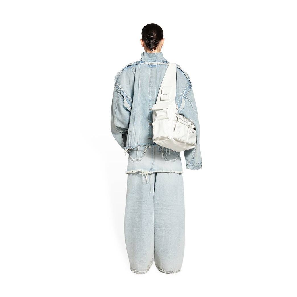 Women's Balenciaga Deconstructed Jackets Light Blue | 5419SXKON