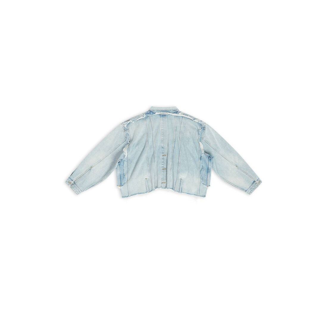 Women's Balenciaga Deconstructed Jackets Light Blue | 5419SXKON