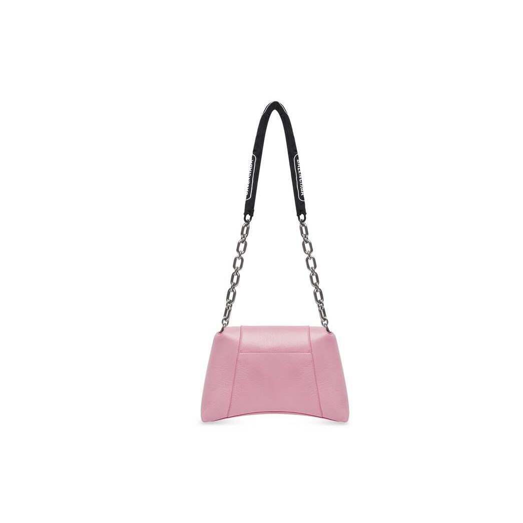 Women's Balenciaga Downtown Small Chain Shoulder Bags Pink | 0495JTAKG