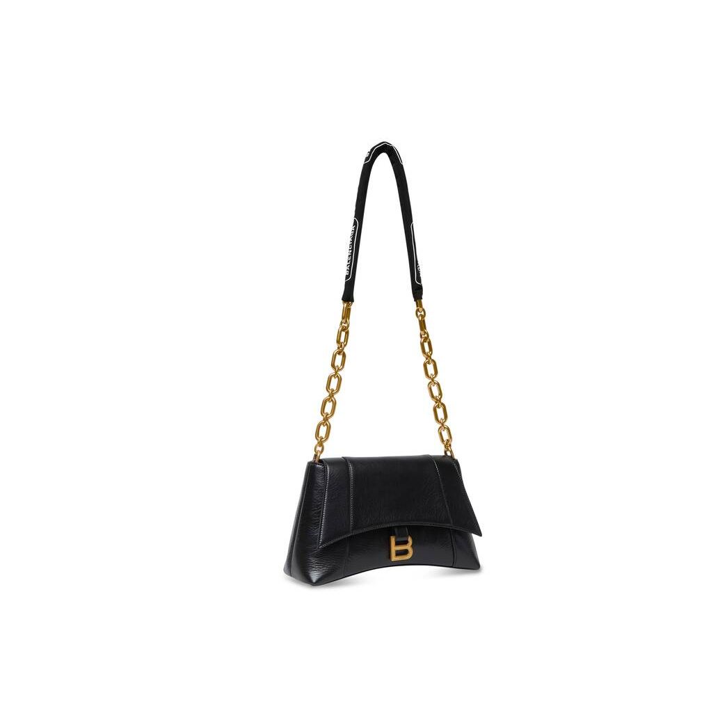 Women's Balenciaga Downtown Small Chain Shoulder Bags Black | 2745TBLFN