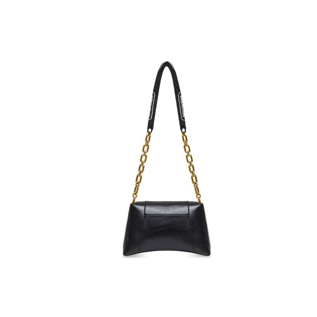 Women's Balenciaga Downtown Small Chain Shoulder Bags Black | 2745TBLFN