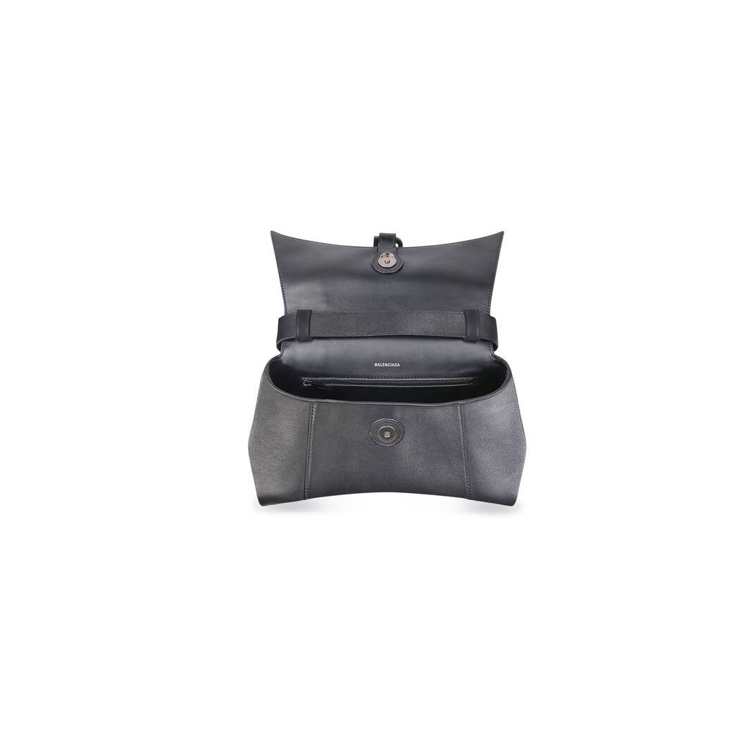 Women's Balenciaga Downtown Small Shoulder Bags Black | 3678LHOZR