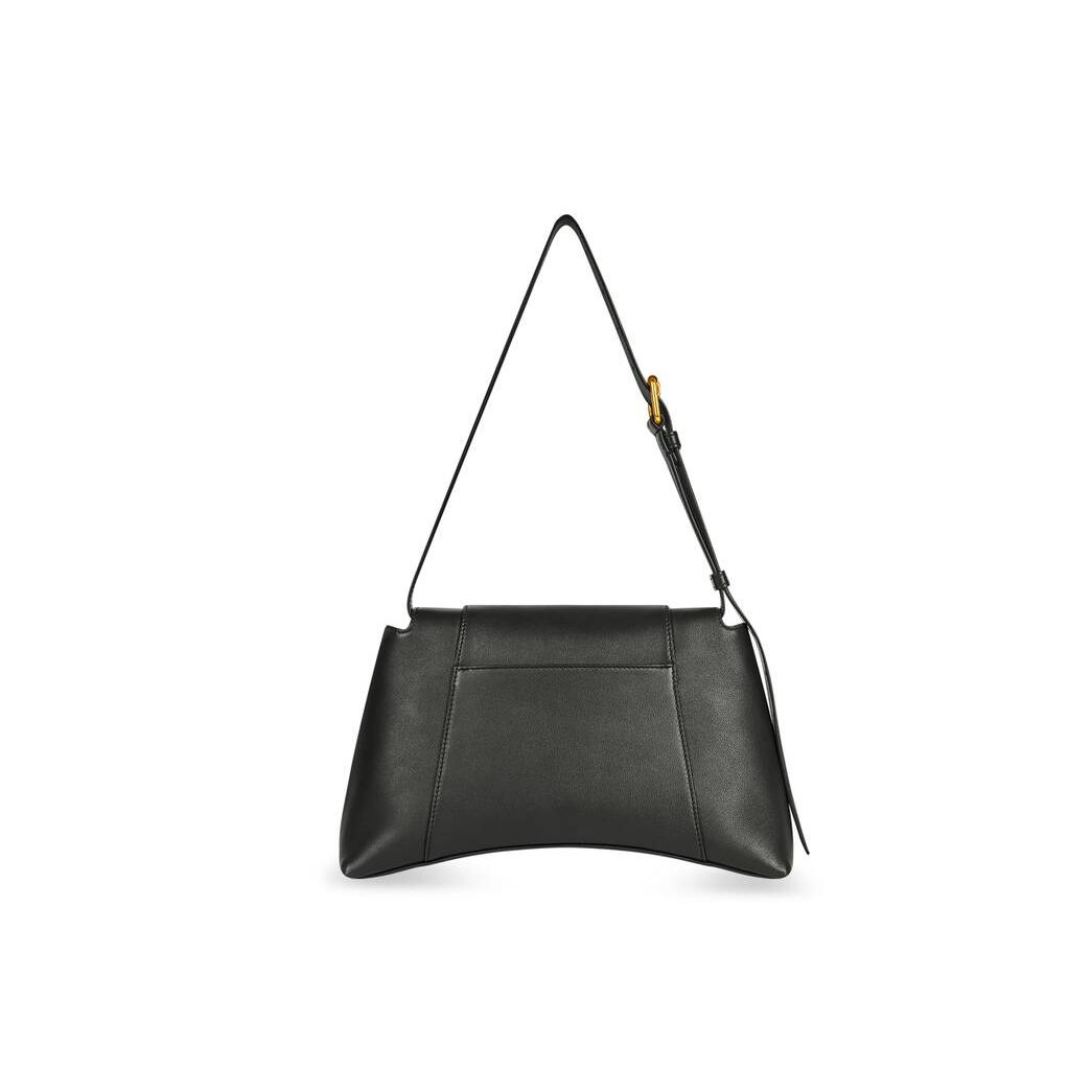 Women's Balenciaga Downtown Small Shoulder Bags Black | 9632PAYUD