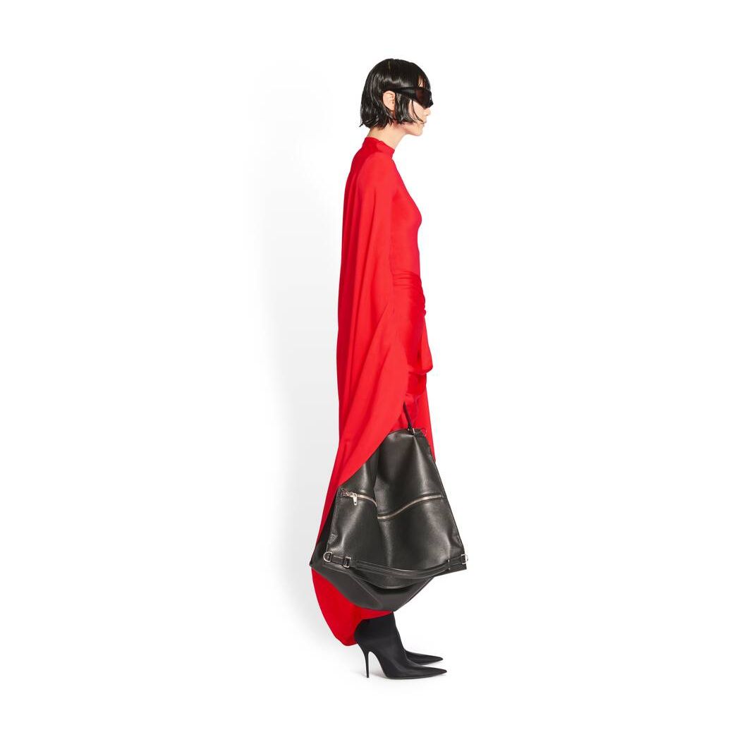 Women's Balenciaga Draped Dress Skirts Deep Red | 8549ELVTH