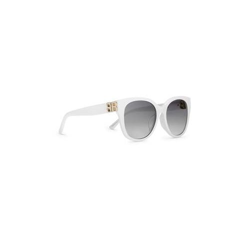 Women's Balenciaga Dynasty Cat Sunglasses White | 0157YKQXI