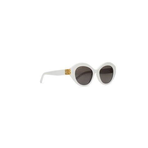 Women's Balenciaga Dynasty Oval Sunglasses White | 9348SNXAM