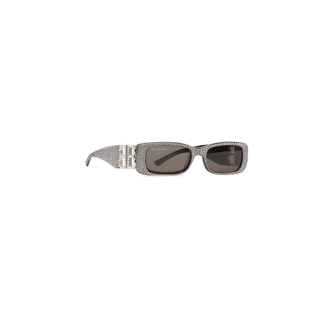 Women's Balenciaga Dynasty Rectangle Sunglasses Black | 0792ATRCH