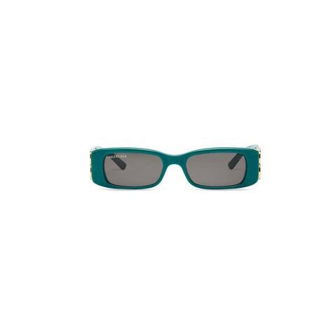 Women's Balenciaga Dynasty Rectangle Sunglasses Green | 1536RTEVP