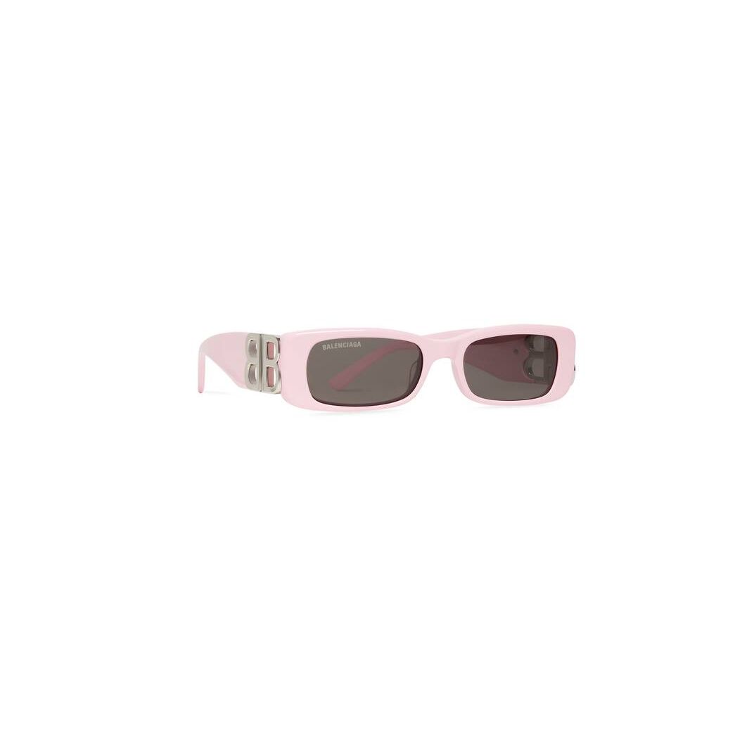 Women's Balenciaga Dynasty Rectangle Sunglasses Pink | 4705DFXQJ