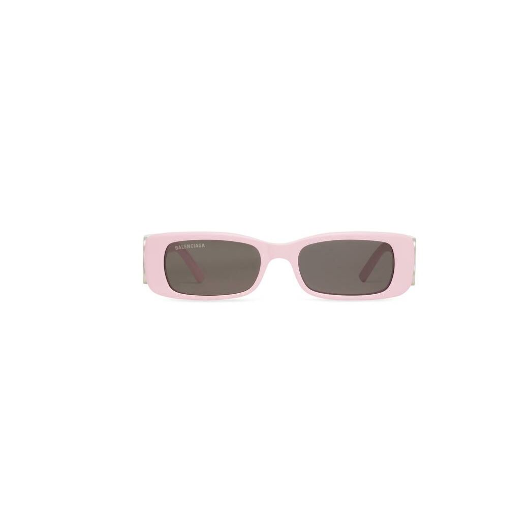 Women\'s Balenciaga Dynasty Rectangle Sunglasses Pink | 4705DFXQJ