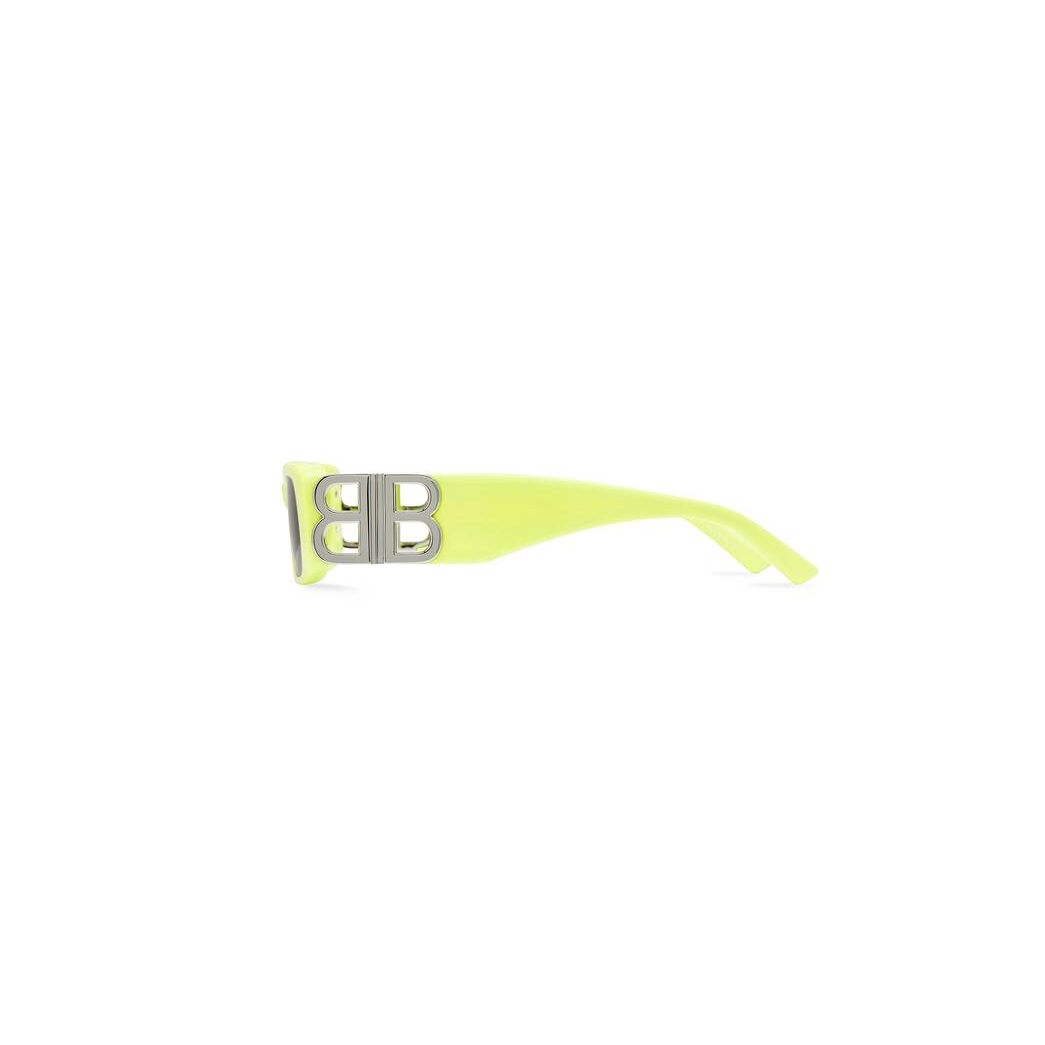 Women's Balenciaga Dynasty Rectangle Sunglasses Yellow | 7310AFHKW