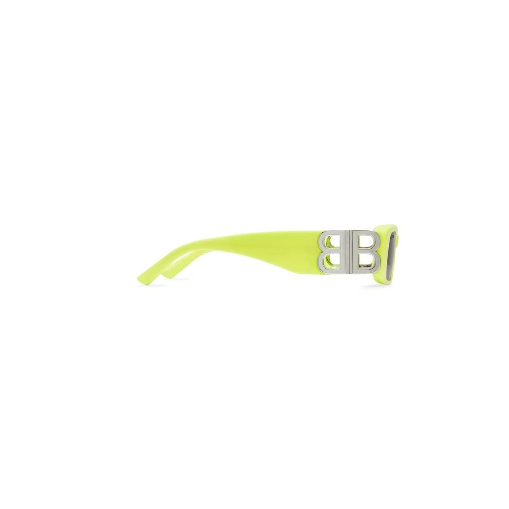 Women's Balenciaga Dynasty Rectangle Sunglasses Yellow | 7310AFHKW