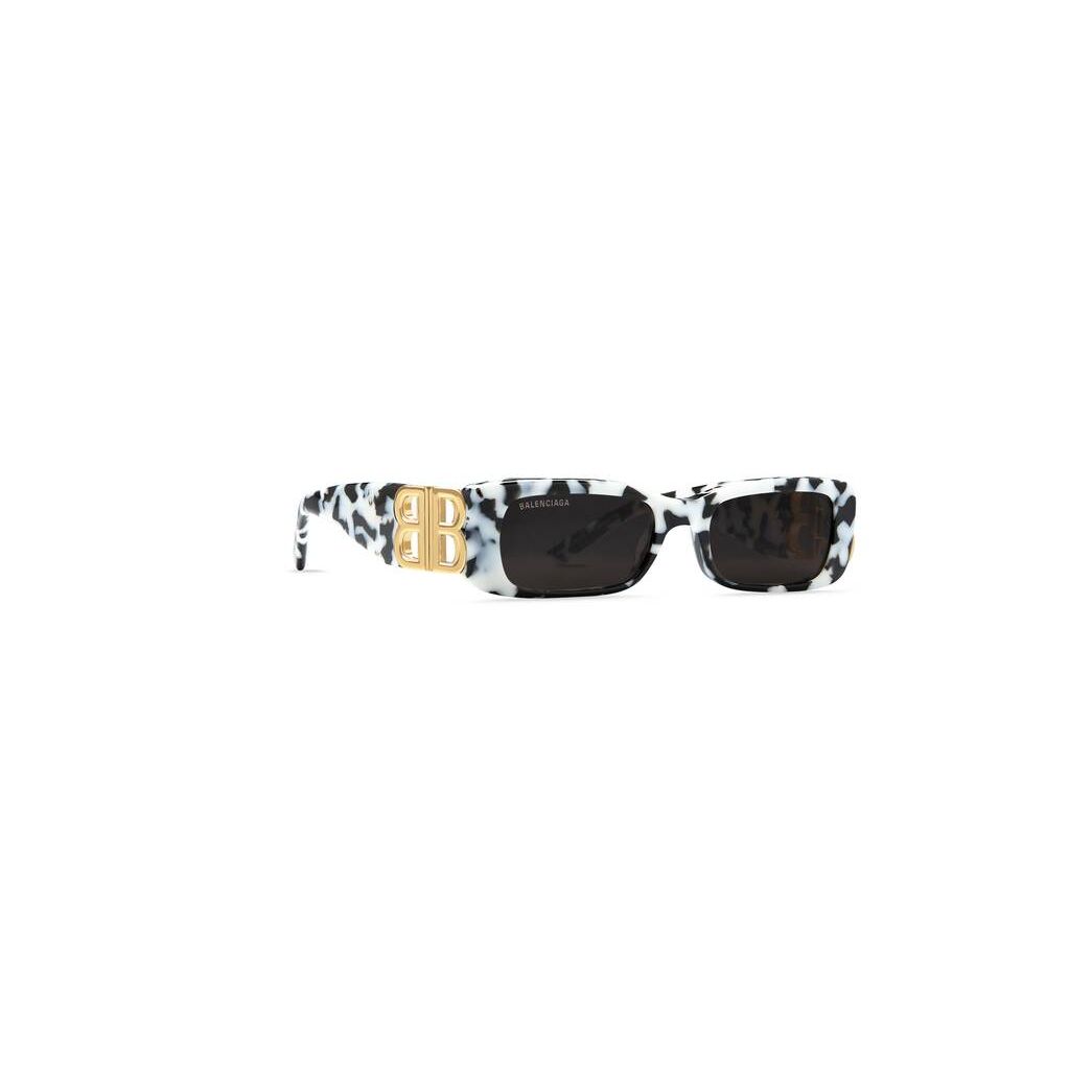 Women's Balenciaga Dynasty Rectangle Sunglasses White | 8390TFWNE