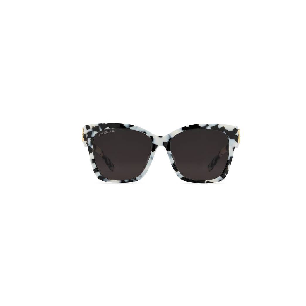 Women\'s Balenciaga Dynasty Square Sunglasses White | 0862NKWDM