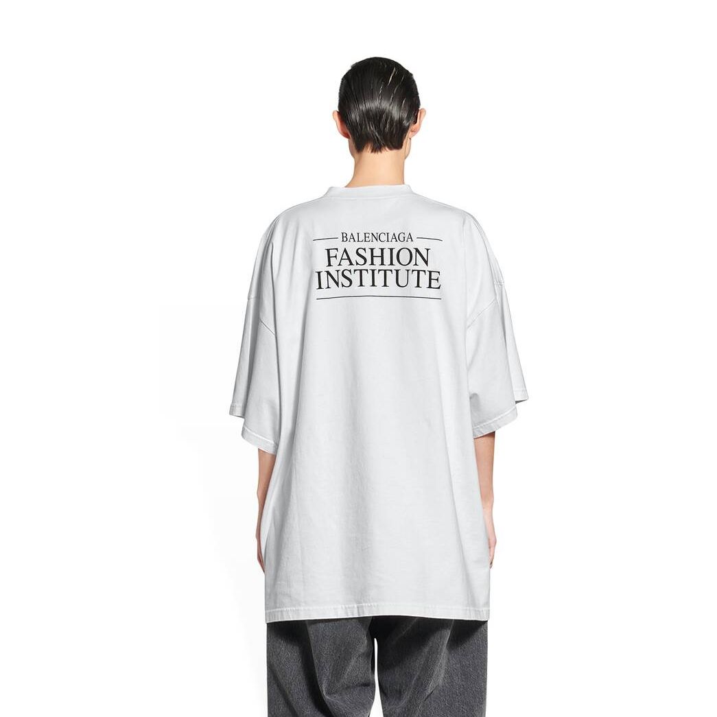 Women's Balenciaga Fashion Institute T Shirts Light Grey | 0158LQIRA