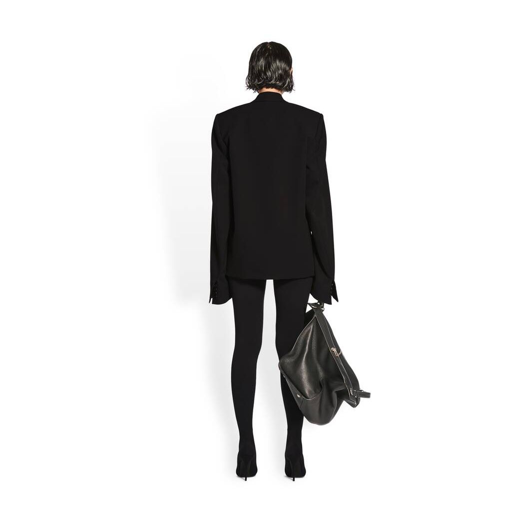 Women's Balenciaga Fitted Jackets Black | 4065LQMXP