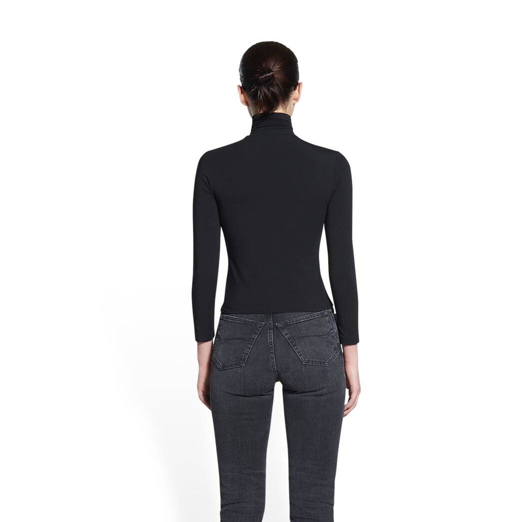 Women's Balenciaga Fitted Turtleneck Knitwear Black | 8529QRDGU