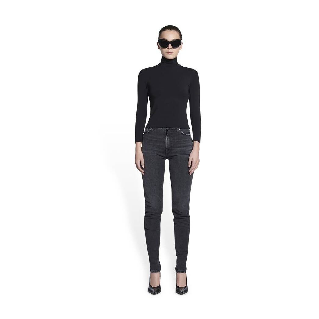 Women\'s Balenciaga Fitted Turtleneck Knitwear Black | 8529QRDGU