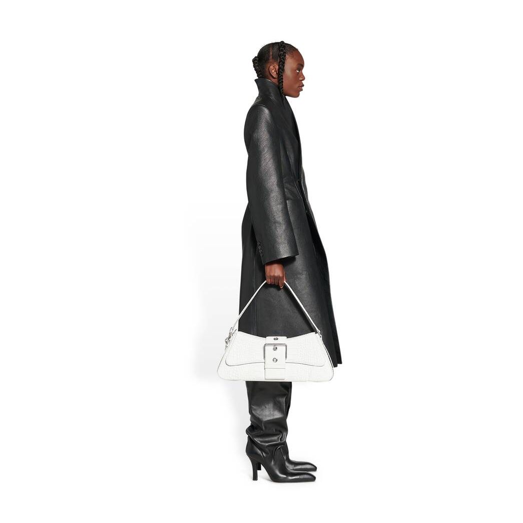 Women's Balenciaga Flare Hourglass Coat Jackets Black | 9047UXCOF