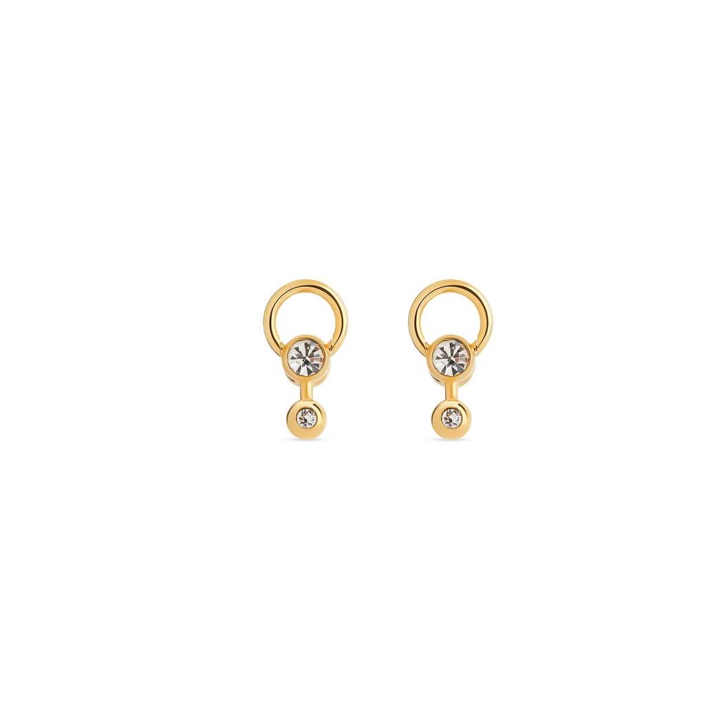 Women's Balenciaga Force Ball Earrings Jewelry Gold | 2975PKYSR