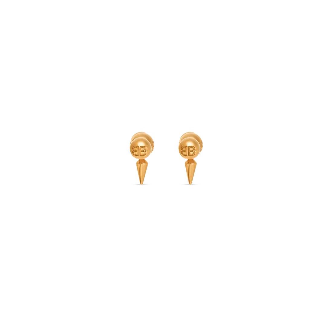 Women's Balenciaga Force Bar Earrings Jewelry Gold | 1548BPULM