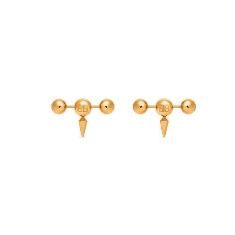 Women's Balenciaga Force Bar Earrings Jewelry Gold | 1548BPULM