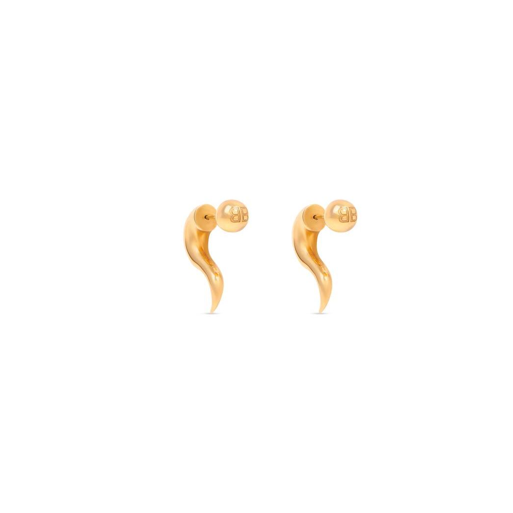 Women\'s Balenciaga Force Horn Earrings Jewelry Gold | 3527WJBSR