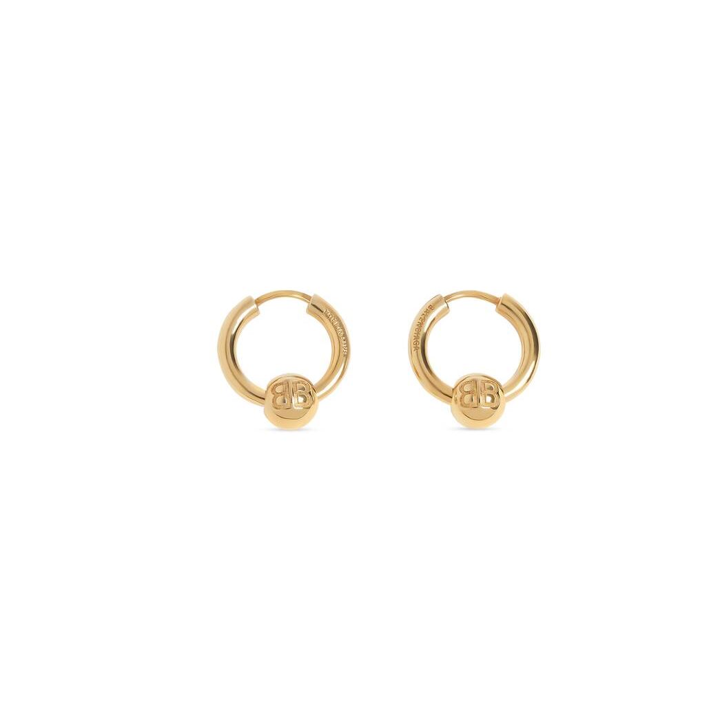 Women's Balenciaga Force Xs Earrings Jewelry Gold | 0398HKLZT