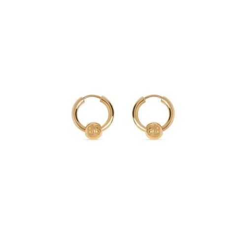 Women's Balenciaga Force Xs Earrings Jewelry Gold | 0398HKLZT