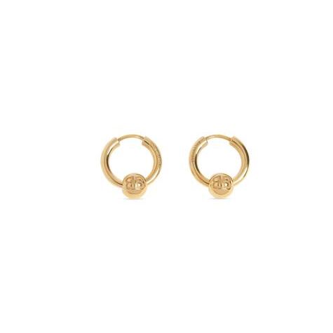 Women's Balenciaga Force Xs Earrings Jewelry Gold | 0398HKLZT