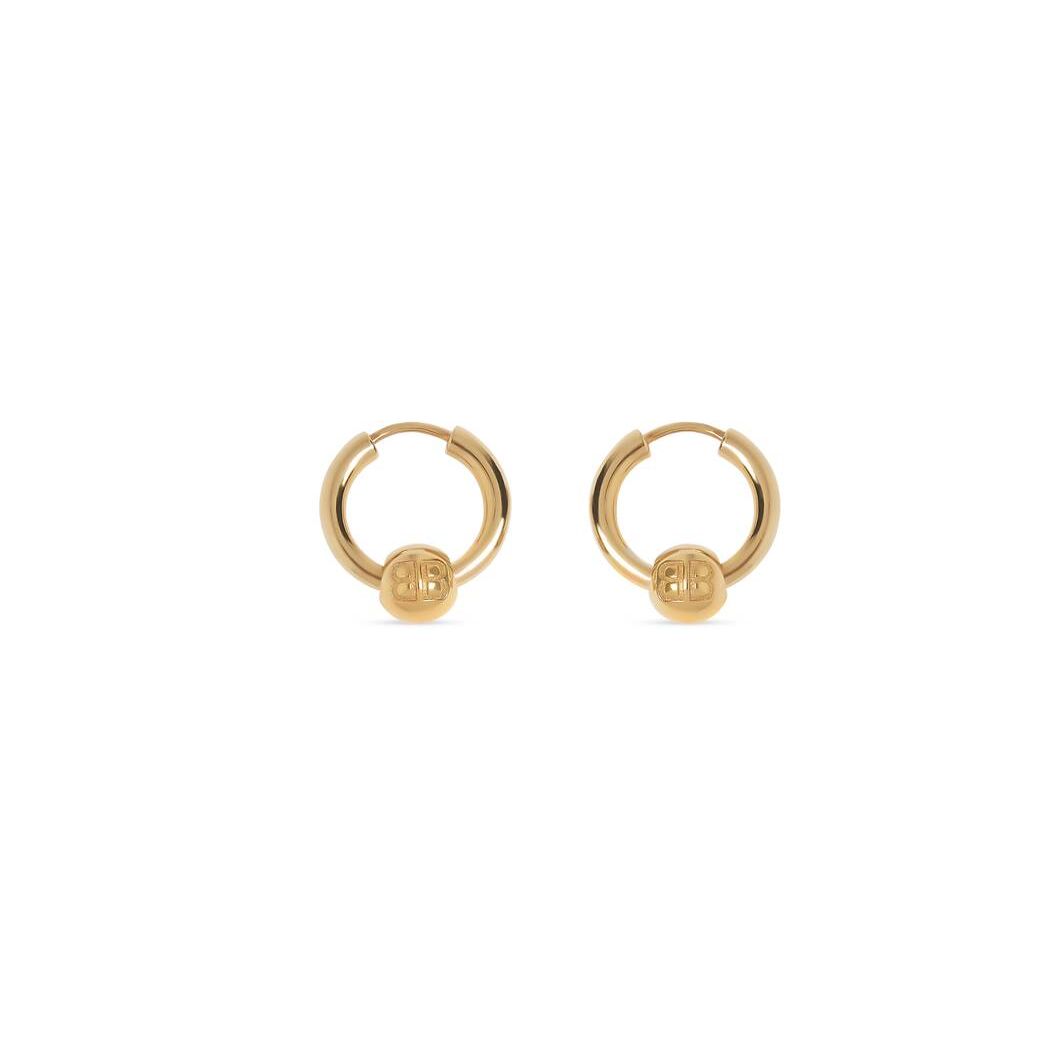 Women\'s Balenciaga Force Xs Earrings Jewelry Gold | 0398HKLZT