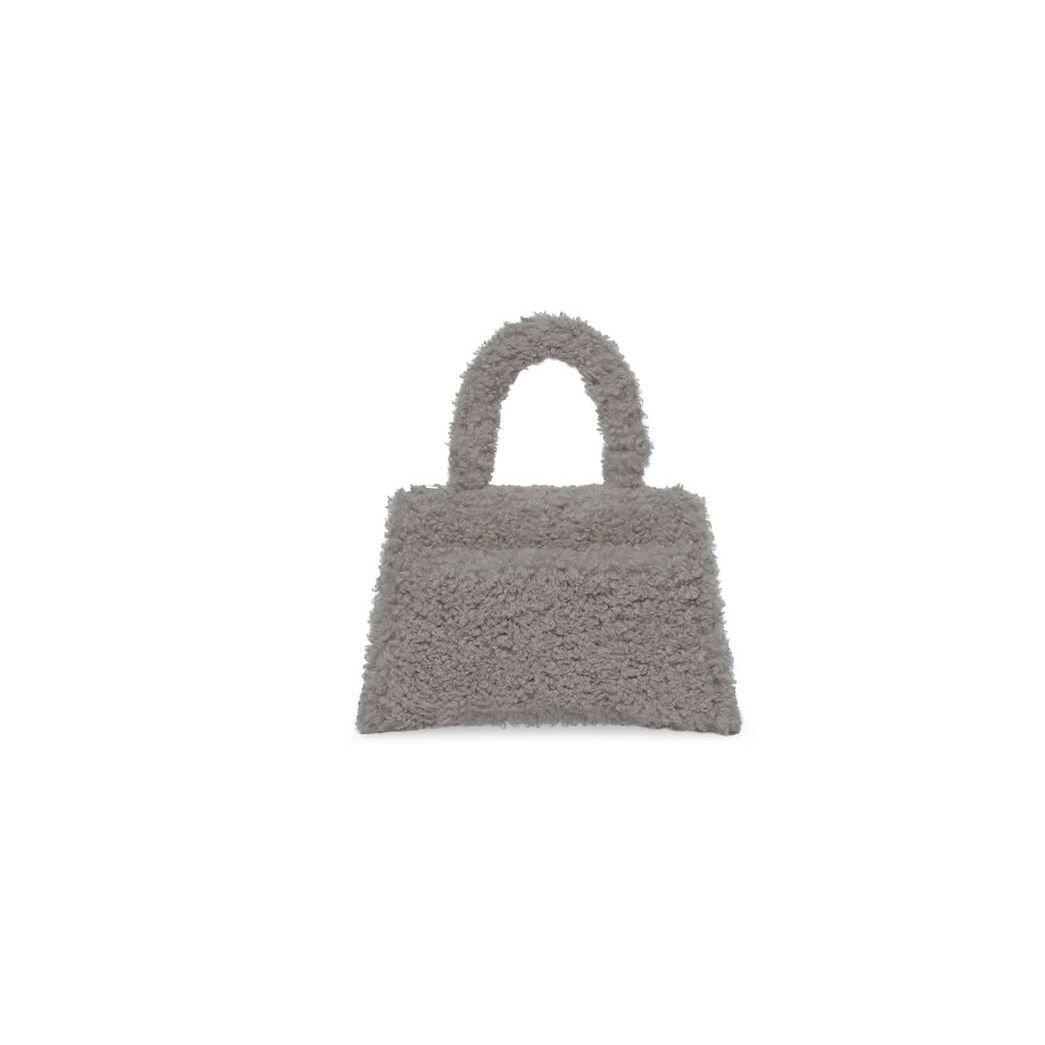 Women's Balenciaga Furry Hourglass Small Handbag Grey | 7421CFUPH