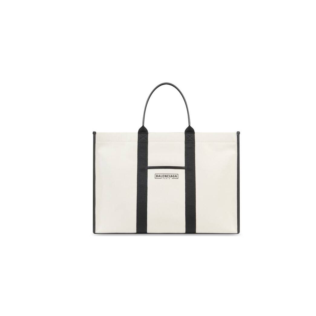 Women's Balenciaga Hardware Large Tote Bags Beige | 2438ULIDP