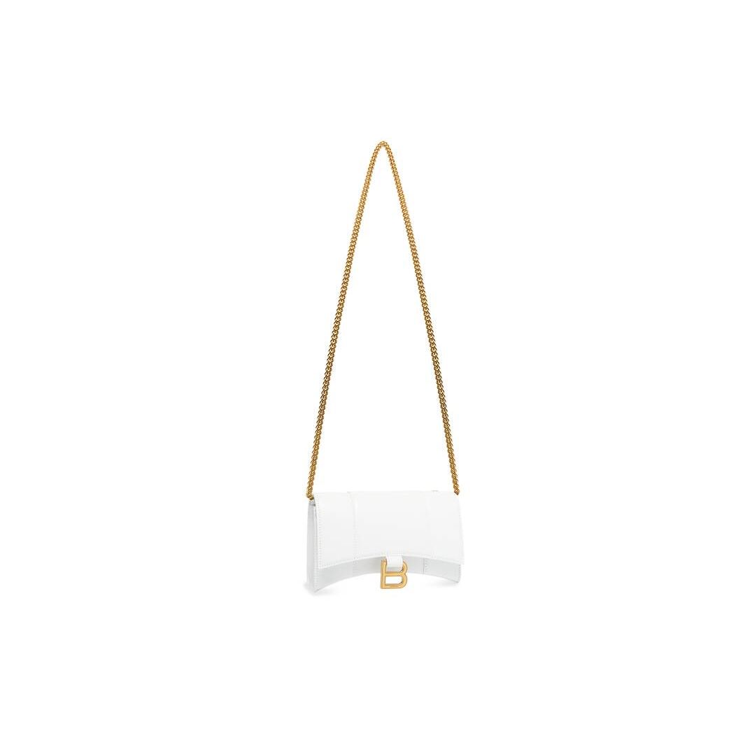 Women's Balenciaga Hourglass Box Chain Strap White | 0753UPRFL