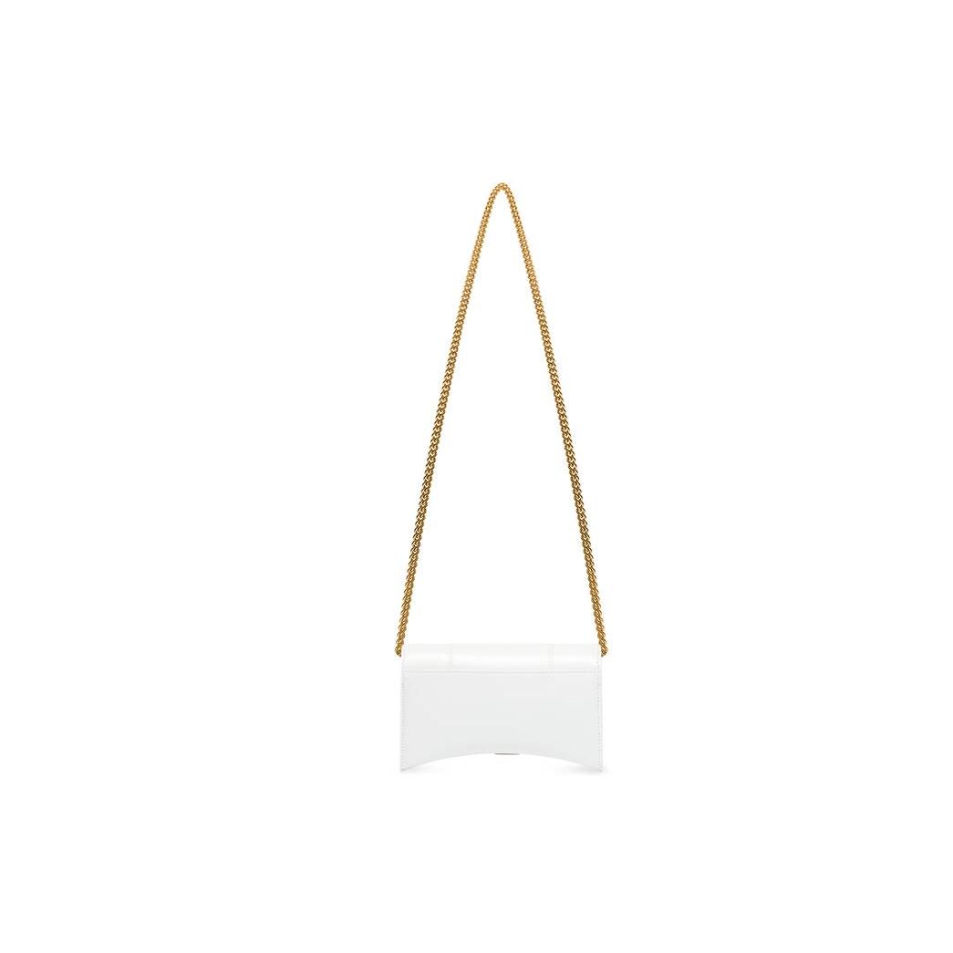 Women's Balenciaga Hourglass Box Chain Strap White | 0753UPRFL