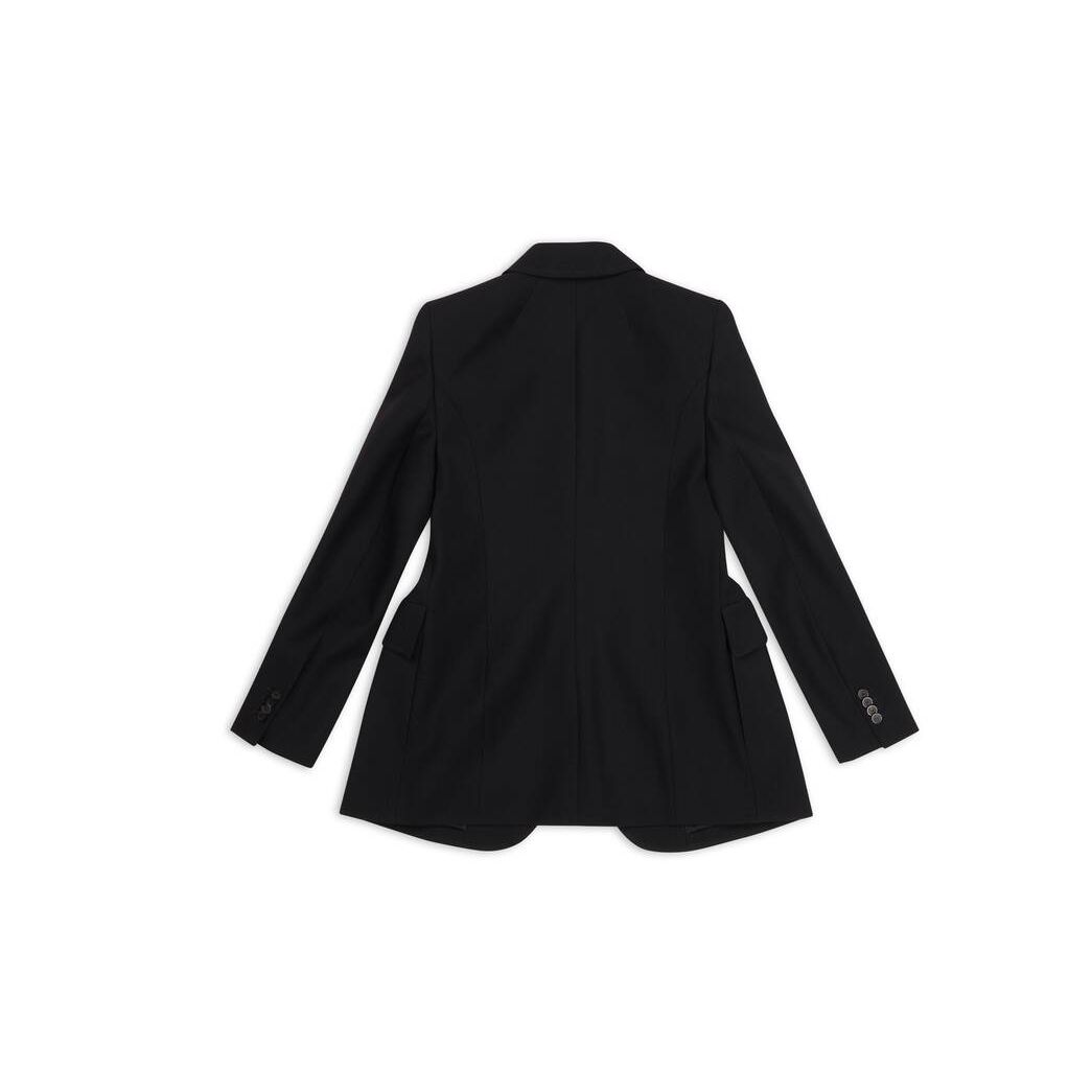 Women's Balenciaga Hourglass Jackets Black | 4251DKYPT