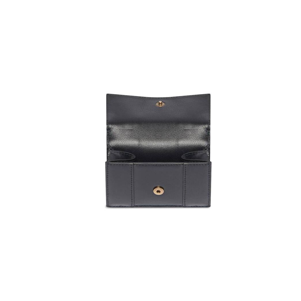 Women's Balenciaga Hourglass Mini Wallets Black | 1642JTQPS