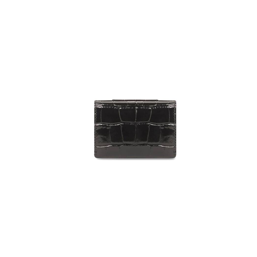 Women's Balenciaga Hourglass Mini Wallets Black | 4965HNOMB