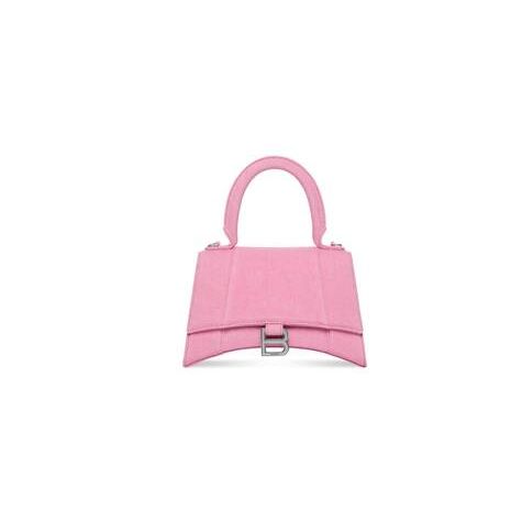 Women's Balenciaga Hourglass Small Denim Handbag Pink | 9643NSHKB