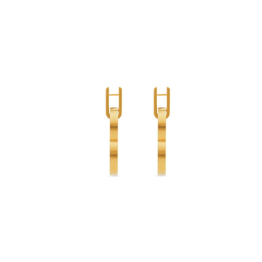 Women's Balenciaga Hourglass Xl Earrings Jewelry Gold | 7418ERATF